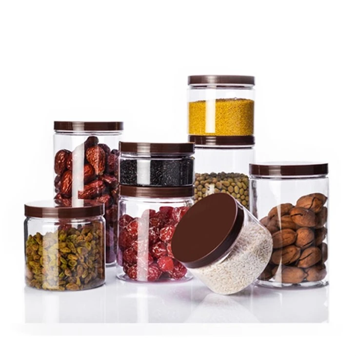 Food Grade Plastic Honey Cookie Jar PET Plastic Jars