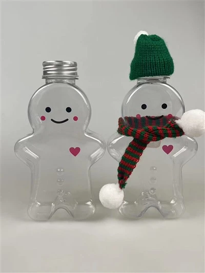 600ml Pet Plastic Drink Juice Gingerman Design Διαφανές μπουκάλι