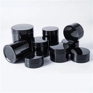 Μαύρο ματ πλαστικό βάζο PET Cosmetic Container Κρέμα βάζο